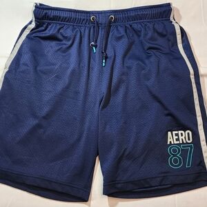 Aeropostale Blue Athletic Shorts with Elastic Waistband mens Size XL